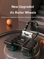 Zoshine Nuevo y Duradero Rodillo Abdominal de 4 Ruedas para Entrenamiento Muscular, Máquina Deslizante de EVA, Rodillo Abdominal 4 en 1, Directo de Fábrica