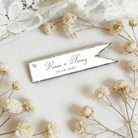 Accessoires de décoration pour bouquet de fleurs en acier inoxydable poli miroir, carte personnalisée pour anniversaire de mariage, étiquette de couple sur mesure Yiwu