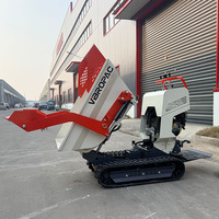 Mini-dumper sur chenilles autoportant à chenilles en caoutchouc pour la construction, l'aménagement paysager et le transport agricole