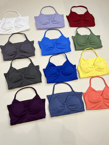 Conjunto de yoga de 2 piezas para mujer, de cintura alta, efecto levantacola, de secado rápido, de elastano/nailon, ajustado, con shorts de fitness y top efecto melocotón - Product Image 6
