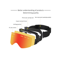 Masque de ski sans monture en silicone, lunettes de sport pour la neige, protection CE UV400, verres polarisés, lunettes de sécurité pour snowboard OEM, logo personnalisé