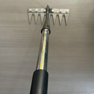 Stainless Steel Connecting Rod Extension Rod Detachable Rake Agricultural Tool For Cultivator Black - Product Image 4
