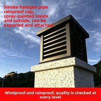 Capot de cheminée carré en alliage d'aluminium pour villa, persienne de toit, couvercle d'évacuation de fumée étanche à la pluie, capot de ventilation anti-reflux