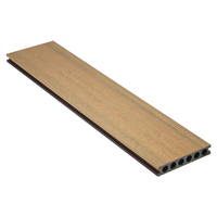 Plancher de jardin extérieur antidérapant en WPC à trous ronds co-extrudés