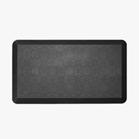 Tapis de sol antidérapant imperméable en PVC texturé, design géométrique 3D en relief, plusieurs couleurs en stock, faible MOQ, directement de l'usine