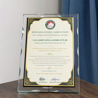 Trophée de diplôme en cristal transparent, créatif, haut de gamme, pour plaques d'autorisation et certificats