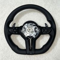Volant de voiture sport en cuir noir complet pour BMW M3 M4 M5 M6 F30 F10 F15 X3m F97 F20 F22 F25 F31 F32 F34 F80 F84 F87