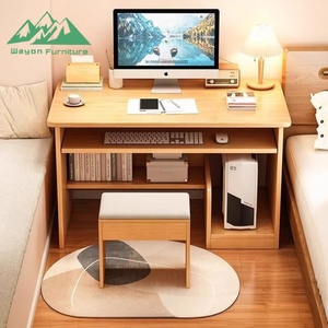 <span class=keywords><strong>Escritorio</strong></span> de Computadora Moderno y Minimalista Wayon de MDF con Estantería Integrada para Dormitorios Pequeños - Product Image 2