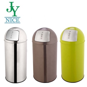 <span class=keywords><strong>Cubo</strong></span> de <span class=keywords><strong>basura</strong></span> comercial con tapa de empuje de satén cepillado de cobre y oro rosa de <span class=keywords><strong>18</strong></span> <span class=keywords><strong>litros</strong></span> para Centro Comercial rectangular - Product Image 2