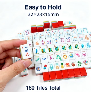 Juego de Mahjong Premium con Diseño de Peces y Corales - Fichas de Mahjong con Diseños de Peces y Corales, Regalo de Mahjong Acrílico para Amigos - Product Image 1