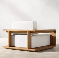 Moderne Outdoor-Gartenmöbel aus Teakholz für Villa, Innenhof, Hotelterrasse, Freizeitbereich, Restaurant und Strand