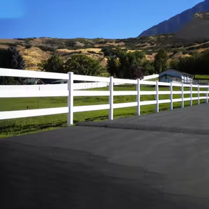 Valla de caballo de PVC plana personalizada de alta calidad vinilo blanco respetuoso con el medio ambiente fácil de montar enrejado y puertas al por mayor - Product Image 1