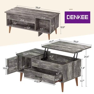 Mesa de Centro Moderna de Lujo con Tapa Elevadora Plegable, Marca <span class=keywords><strong>ERDA</strong></span>, Nuevo Diseño, Muebles de Sala de Estar, Juego de Metal para Comedor, Uso Doméstico - Product Image 3