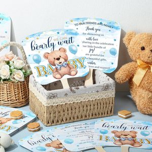 Una piccola farfalla sul tema ventole manico in legno ventaglio A mano A doppia faccia per gli ospiti festa bomboniere forniture Baby Shower bomboniere - Product Image 5