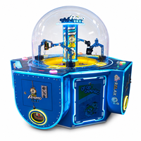 Machine à griffes robotisée commerciale colorée, à monnayeur, multijoueur, avec jeu de récompenses