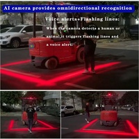 Sistema de Seguridad para Montacargas de Grado Industrial, Cámara de Detección de Peatones con IA + Alarma Láser Anticollisión con Voz, Clasificación IP65, Carcasa Fundida a Presión SG