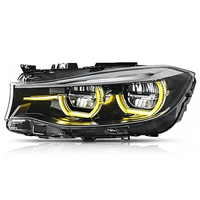 Phare avant JSL blanc et jaune pour BMW Série 3 GT-F34 13-20, avec Angel Eye, double couleur, PLUG and PLAY