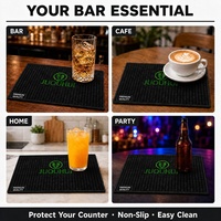 Tapis de service de barre en caoutchouc PVC 18x12 d'épaisseur personnalisable pour les cafés, bars et restaurants Impression de logo personnalisé sur le comptoir