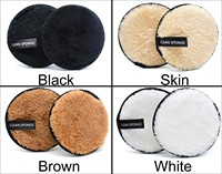 Éponge de nettoyage ronde en coton épais de haute qualité, écologique, pour le visage, le fond de teint, le maquillage, lavable, tampon démaquillant