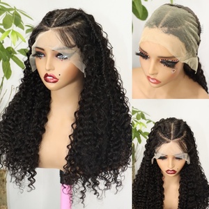 วิกผมมนุษย์แบบถักเปียล่วงหน้า รุ่น FH Pre-Braided Water Wave พร้อมเชือกผูกผมด้านหน้าแบบ 13x4  ความหนาแน่น 200% วิกผมหยิกแบบ Pre Plucked ขายส่ง - Product Image 1