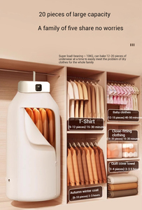 Séchoir à <span class=keywords><strong>linge</strong></span> portable multifonctionnel mini, séchage rapide, cintre de voyage, sécheuse à vêtements silencieuse - Product Image 4