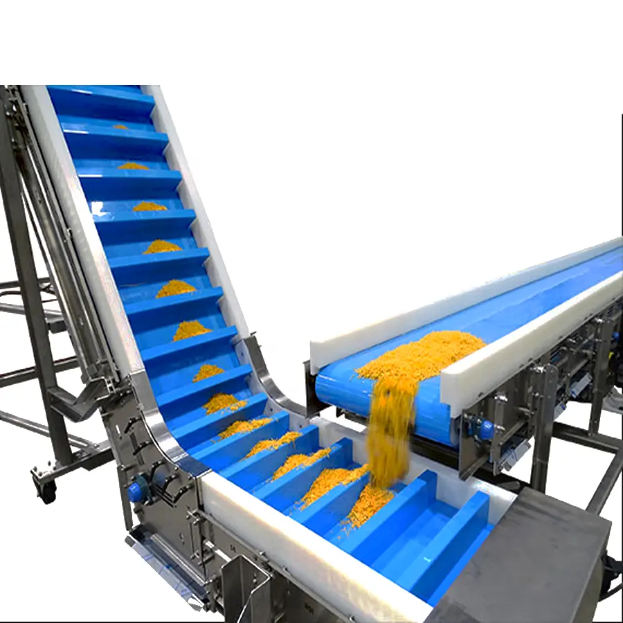 FlexConvey Inclined Conveyor EasyClimbing Modular Belt Conveyor for Grain Industry