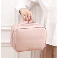 Sac de voyage cosmétique grande capacité en PVC transparent avec pochettes mobiles, organisateur de voyage, trousse de toilette et de maquillage – Vente en gros OEM