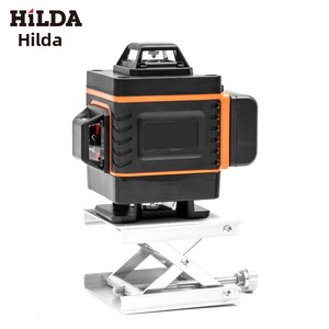 Nivel Láser Hilda de 16 Líneas, Naranja, Alta Precisión, Ajuste Automático de Líneas, Instrumento para Colocación de Baldosas, Funciona con Batería - Product Image 1