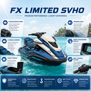 Moto Acuática <span class=keywords><strong>Yamaha</strong></span> WaveRunner FX Limited SVHO, 1812cc Supercargada, 3 Plazas, con Sistema <span class=keywords><strong>de</strong></span> Audio - Product Image 3