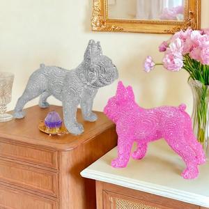 Escultura de Resina Artística Creativa con Detalles Dorados, Figura de Perro Caminando, Decoración de Escritorio para el Hogar, de Alta Gama - Product Image 4