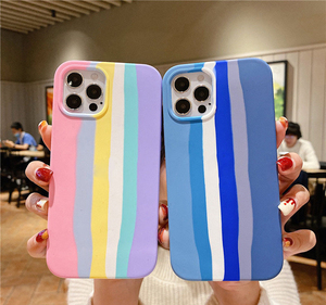 Custodia per telefono in Silicone liquido <span class=keywords><strong>arcobaleno</strong></span> più venduta in Nord America per <span class=keywords><strong>iPhone</strong></span> 11 12 Pro Max alla moda <span class=keywords><strong>Cover</strong></span> antiurto - Product Image 6