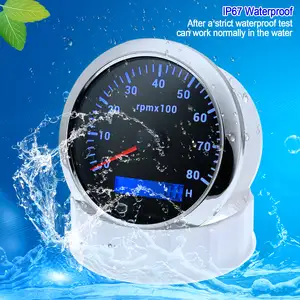 6000 vòng/phút đen 7 kỹ thuật số đèn nền 85 Mét DIESEL tachometer rpm đo Rev truy cập với Hour Meter