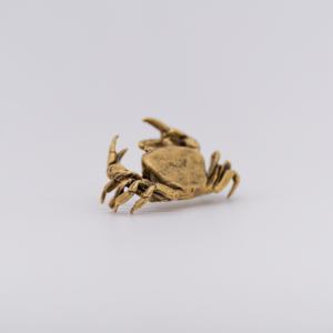 รูปปั้นปูแม่น้ำขนาดเล็ก งานทองเหลืองประณีต สำหรับตกแต่ง งานฝีมือโลหะ จุดเด่น - Product Image 2