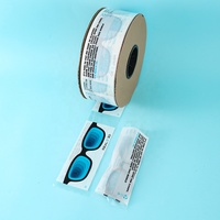 Sacs d'emballage automatiques pré-perforés en polypropylène, pliés en accordéon, imprimés sur mesure pour lunettes de cinéma