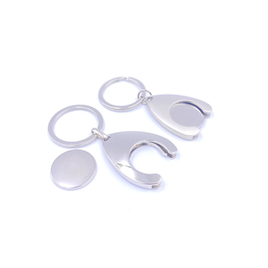 Custom Blank Metal Keychain Token Holder Metal Silver Zinc Alloy Key Holder