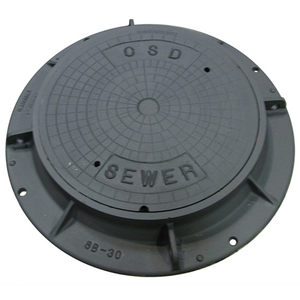 定制圆形球墨铸铁 EN124 标准型耐用且易于安装的公共道路设施井盖 - Product Image 2
