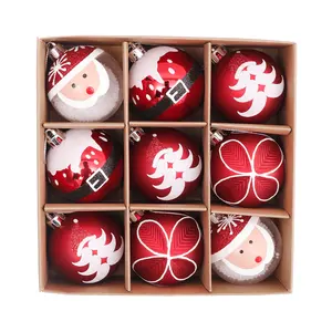 Fabriek Groothandel Shatterproof Rode Partij Geschenkdoos Sets Pet Kerstballen Voor Boomdecoratie