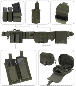 DFB702 Cinturón Táctico Desmontable Negro Caqui Verde para Hombre con Bolsa Molle para Deportes al Aire Libre y Caza - Product Image 2