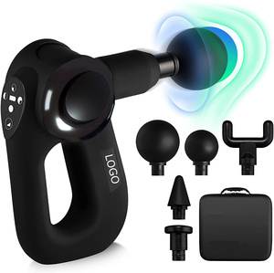 Nouveau pistolet de Massage sans balais, puissante, 5 vitesses, fonction de Percussion, Double tête, avec indicateur Led, meilleure vente - Product Image 1