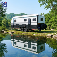 Caravane de camping tout-terrain légère de style australien, caravane de luxe tout-terrain avec climatiseur