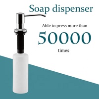 Distributeur de savon liquide pour évier de cuisine, personnalisable, 500 ml, noir mat, pour savon à vaisselle et gel douche