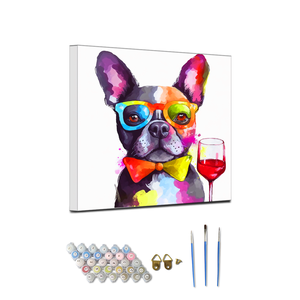 Pintura de animales DIY personalizada por números, pintura al óleo de gato colorido por números, Kits de decoración de habitación, pinturas y artes de pared - Product Image 1