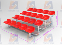 Vente chaude Intérieur Extérieur Lieu Stade Escamotable En Aluminium Mobile Tribune Banc Bleacher