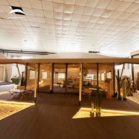 Hôtel de luxe en plein air resort personnalisé maisons bois toile glamping avec salle de bain safari lodge tentes