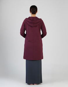 Kilang Jahit Pukal OEM Muslimah Casual Breathable Knitted Fabric Sports Hoodie Labuh Set Ex-factory Price Menutup Aurat OEM - Product Image 4