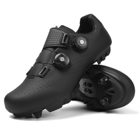 Chaussures de cyclisme pour vélo de route et VTT, pour hommes et femmes, modèle 2108, à clips, respirantes, antidérapantes, absorption des chocs, cuir véritable