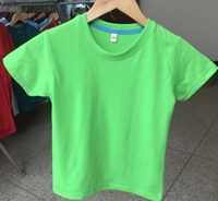 Hoge Kwaliteit 100 Katoenen T-Shirts Voor Jongens Meisjes Custom Logo Korte Mouw Effen Kleuren Garen Geverfd Kids T-Shirts Vervaardigd