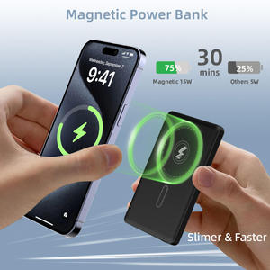 Siêu mỏng ngân hàng điện không dây 10000 mAh Pin gói sạc nam châm Powerbank 10000 mAh mỏng từ ngân hàng điện cho điện thoại - Product Image 2