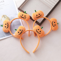 Serre-tête Citrouille d'Halloween Mignon et Original, Accessoire de Cheveux en Peluche Dessin Animé pour Enfants, Bandeau pour Fête et Spectacle