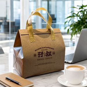 Sac d'emballage isotherme portable en non-tissé pour bière, desserts et repas, avec feuille d'aluminium épaisse pour la conservation de la chaleur et fermeture thermoscellable - Product Image 3